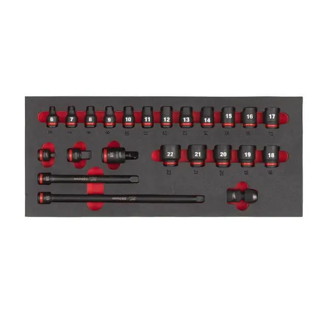 Solange Der Vorrat Reicht MILWAUKEE Einlage 23-teilig für 3/8 Zoll SHOCKWAVE Schlagnüsse