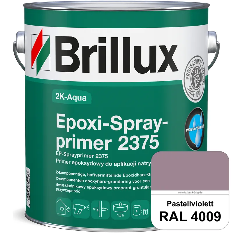 2K-Aqua Epoxi-Sprayprimer 2375 (RAL 4009 Pastellviolett) haftvermittelnde 2K-Grundierung auf nicht s Sonderaktion