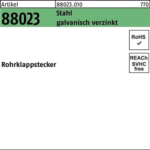 Rohrklappstecker R 88023 6x 40x 22 Stahl galv.verz. 50 Stück Must-Have