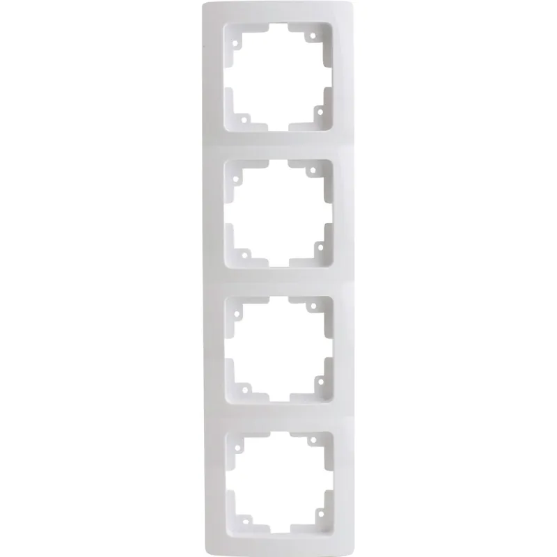 Abdeckrahmen Monaco 4-fach ultraweiß 34 x 8,1 x 1,5 cm Sichere Zahlung